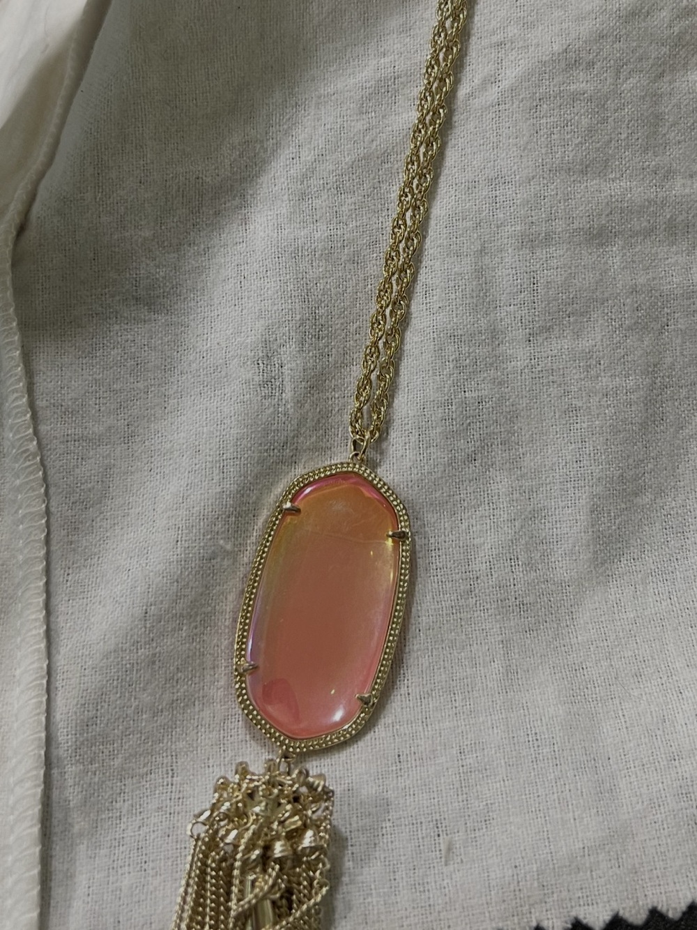 Kendra Scott iridescent tangerine rayne